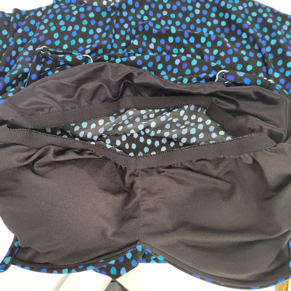 TRIMSHAPER Blue Multi Dot Tankini Swim Top Women's Size 12 NEW - Picture 8 of 8
